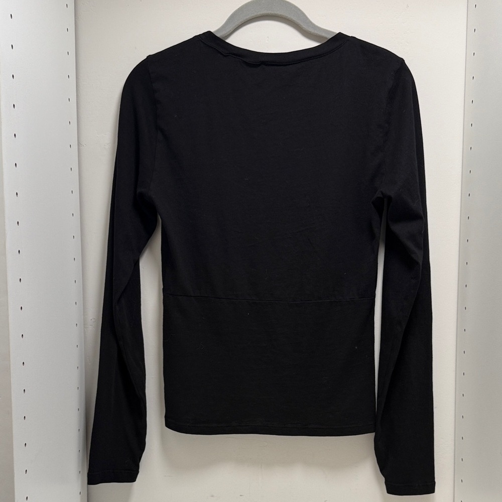 .bobi Empire Seam Detail Black Long Sleeve Top Medium NWOT - Picture 7 of 10